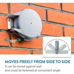 Corde à Linge Rétractable De 12 M Pour Vêtements, Étendoir à Linge Très Robuste Et Résistant, Mécanisme Rétractable Automatique, Installation Facile Sur Murs, Séchoir De Jardin -Wenko || Grohe || HOMCOM Soldes 100266158 4