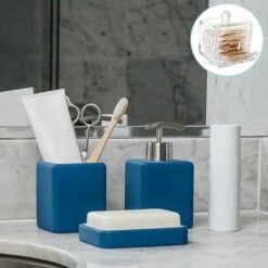 Distributeur Cotons-tiges Acryliques Support Coton-tige En Plastique Boite Coton-tige Transparent Boîte De Rangement Pour Coton Tige Bijoux Avec Couvercle, Adapté Aux Cotons-tiges, Disques De Coton - -Wenko || Grohe || HOMCOM Soldes 100343018 5