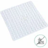 Tapis De Douche Carrés Tapis De Bain Antidérapants Anti-moisissures Tapis De Salle De Bain Lavable En Machine Avec Ventouse, Tapis De Douche Pour Enfants En Caoutchouc Antibactérien Avec Trous De Drai