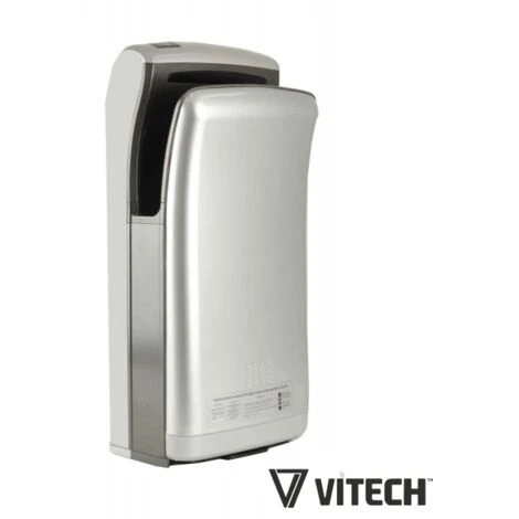 Sèche-mains Vitech Automatique à Double Jet D'air Gris 1800W Séchage Rapide 4 Sèche-mains Vitech Automatique à Double Jet D'air Gris 1800W Séchage Rapide – Image 2