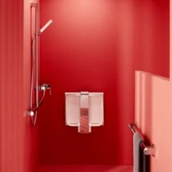 Siège De Douche ARSIS Escamotable Avec Béquille Automatique - Assise Blanche Et Piètement époxy Blanc -Wenko || Grohe || HOMCOM Soldes 1511337 5