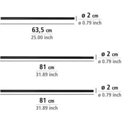 WENKO Barre De Douche Angle Universelle, Tringle Douche Angle, Longueur Adaptable Avec 3 Possibilités De Combinaison, à Percer, Matériel De Fixation Inclus, Aluminium - Plastique, Ø 2 Cm, Noir -Wenko || Grohe || HOMCOM Soldes 15852869 4