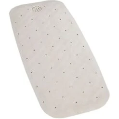WENKO Tapis Baignoire Antidérapant Naturel, Tapis En Caoutchouc Pour Baignoire De Taille Standard, Caoutchouc, 37x90 Cm, Beige