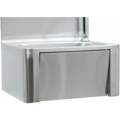 Mahlzeit Lave-mains En Acier Inoxydable Avec Commande à Genoux Et Distributeur De Savon Lavabo Pour Le Lavage Hygiénique Des Mains -Wenko || Grohe || HOMCOM Soldes 18087175 4