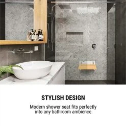 Arielle Siège De Douche Pliable 160kg Max. Bois De Bambou & Aluminium -Wenko || Grohe || HOMCOM Soldes 22845364 2