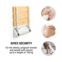 Arielle Siège De Douche Pliable 160kg Max. Bois De Bambou & Aluminium -Wenko || Grohe || HOMCOM Soldes 22845364 3