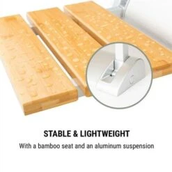 Arielle Siège De Douche Pliable 160kg Max. Bois De Bambou & Aluminium -Wenko || Grohe || HOMCOM Soldes 22845364 5
