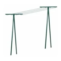 Séchoir à Linge Tube Acier Peinture Verte Pour Corde à Linge