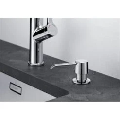 LIVEA Distributeur De Savon Liquide En Acier Inoxydable, 250 Ml, Chromé (DMZCR)