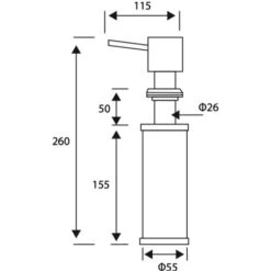 LIVEA Distributeur De Savon Liquide En Acier Inoxydable, 250 Ml, Chromé (DMZCR) -Wenko || Grohe || HOMCOM Soldes 28543302 5