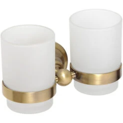 BEMETA Ricordi Double Porte-verre En Laiton, Bronze (OPTIMARIC47BR)