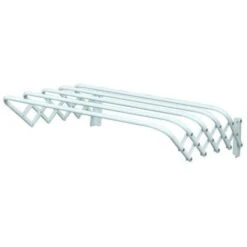 MSV Etendoir à Linge Extensible Mural Acier 3M Acier Blanc