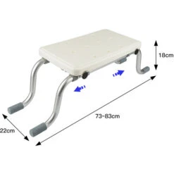 Siège De Baignoire - Siège De Bain Suspendu Réglable - Tabouret De Salle De Bain - Dim. 73-83L X 22l X 18H Cm - Blanc -Wenko || Grohe || HOMCOM Soldes 33221723 3