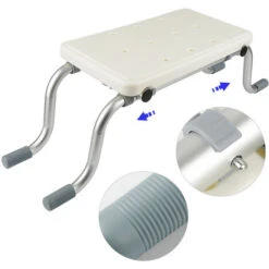 Siège De Baignoire - Siège De Bain Suspendu Réglable - Tabouret De Salle De Bain - Dim. 73-83L X 22l X 18H Cm - Blanc -Wenko || Grohe || HOMCOM Soldes 33221723 5