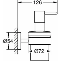 GROHE Distributeur De Savon Avec Support Chromé Essentials -Wenko || Grohe || HOMCOM Soldes 36035016 5
