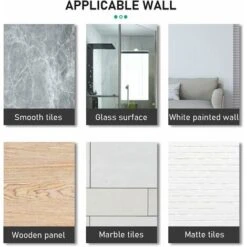 Tringle à Rideau De Douche Télescopique 40-50 Cm En Acier Inoxydable - Barre Télescopique Extensible Sans Perçage - Longueur Réglable Pour Armoire, Salle De Bain, Fenêtres, Portes -Wenko || Grohe || HOMCOM Soldes 36144218 5