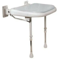 AKW - Siège De Douche Rembourré Rabattable Gris Série 4000 (accessibilité PMR)