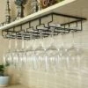 Porte-Verres Suspendu, Support De Verre à Vin Avec 6 Rails Pour 12-18 Verres, 60 X 22,5 X 5,5cm -Wenko || Grohe || HOMCOM Soldes 38394959 1