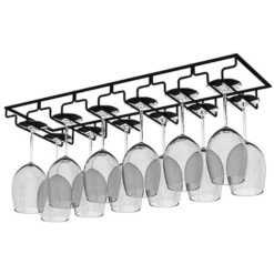 Porte-Verres à Vin Suspendu, Support De Verre à Vin Cabinet Avec 6 Rails Pour Cuisine/Bar/Party, 60*22.5*5.5cm -Wenko || Grohe || HOMCOM Soldes 38394964 3