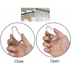 Anneaux De Douche En Acier Inoxydable,12 Pièces Crochets Pour Rideau De Douche Crochets En S Petit Pour Tringle De Douche De Salle De Bain (Argent) 9 Anneaux De Douche En Acier Inoxydable,12 Pièces Crochets Pour Rideau De Douche Crochets En S Petit Pour Tringle De Douche De Salle De Bain (Argent) -Wenko || Grohe || HOMCOM Soldes 40356537 3