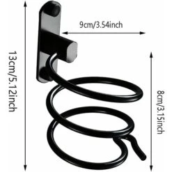 TTIO Support Pour Sèche Cheveu, Support De Sèche Cheveux Mural, Support Organisateur Sèche Cheveux, Support Sèche Cheveux Acier Inoxydable, Fixé Au Mur, Peut être Utilisé Dans Les Chambres, Les Toilet -Wenko || Grohe || HOMCOM Soldes 40497580 4