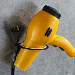 Porte Seche Cheveux, Accroche Seche Cheveux Mural, Aluminium Support Mural Seche Cheveux Noir, Porte Seche Cheveux Sans Percage Pour Toilettes, Accroche Seche Cheveux Avec Adhésif Et Vis -Wenko || Grohe || HOMCOM Soldes 41869196 3