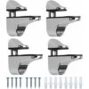 4 Pièces Support De Tablette En Verre,Réglables Alliage De Zinc Poli Salle De Bains Étagère En Verre Pour Le Verre Et Les Planchers En Bois Jusqu'À 2-23 Mm D'Épaisseur Max -Wenko || Grohe || HOMCOM Soldes 41872400 1
