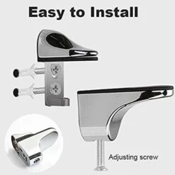 4 Pièces Support De Tablette En Verre,Réglables Alliage De Zinc Poli Salle De Bains Étagère En Verre Pour Le Verre Et Les Planchers En Bois Jusqu'À 2-23 Mm D'Épaisseur Max -Wenko || Grohe || HOMCOM Soldes 41872400 3