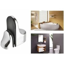 4 Pièces Support De Tablette En Verre,Réglables Alliage De Zinc Poli Salle De Bains Étagère En Verre Pour Le Verre Et Les Planchers En Bois Jusqu'À 2-23 Mm D'Épaisseur Max -Wenko || Grohe || HOMCOM Soldes 41872400 5