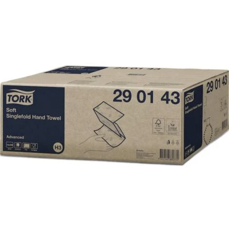 TORK 290143 Essuie-main En Papier (L X L) 23 Cm X 22.60 Cm Blanc 15 X 250 Feuilles/pack 3750 Pc(s) 4 TORK 290143 Essuie-main En Papier (L X L) 23 Cm X 22.60 Cm Blanc 15 X 250 Feuilles/pack 3750 Pc(s) – Image 2