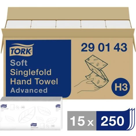 TORK 290143 Essuie-main En Papier (L X L) 23 Cm X 22.60 Cm Blanc 15 X 250 Feuilles/pack 3750 Pc(s) 5 TORK 290143 Essuie-main En Papier (L X L) 23 Cm X 22.60 Cm Blanc 15 X 250 Feuilles/pack 3750 Pc(s) – Image 3