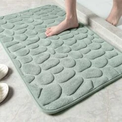 Tapis De Bain Antiderapant , Absorbant Tapis Salle De Bain Lavable En Machine, Tapis De Douche Pour Salle De Bain,Starlight 40 X 60cm, Gris