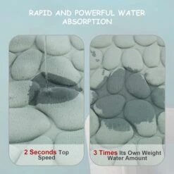 Tapis De Bain Antiderapant , Absorbant Tapis Salle De Bain Lavable En Machine, Tapis De Douche Pour Salle De Bain,Starlight 40 X 60cm, Gris -Wenko || Grohe || HOMCOM Soldes 43370610 3