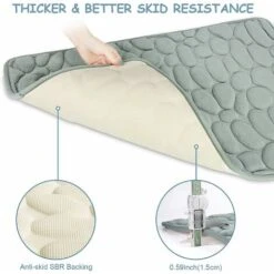 Tapis De Bain Antiderapant , Absorbant Tapis Salle De Bain Lavable En Machine, Tapis De Douche Pour Salle De Bain,Starlight 40 X 60cm, Gris -Wenko || Grohe || HOMCOM Soldes 43370610 4