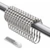 Macaron 24pcs Anneaux De Douche Gourd, Anneau Rideau Douche Chrome En Lisse Métal De Haute Qualité Avec à Billes Glissant Pour Barre De Douche -Wenko || Grohe || HOMCOM Soldes 44934531 1
