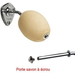 Savon Rotatif Lait D'amande Provendi Avec Porte-savon à écrou Chromé -Wenko || Grohe || HOMCOM Soldes 4516656 5