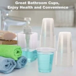 Paquet De 100 Gobelets En Plastique, Gobelets En Plastique, Gobelets En Plastique Jetables Gobelets En Plastique Transparent Gobelets Transparents, Gobelets En Plastique Transparent Jetables Gobelets -Wenko || Grohe || HOMCOM Soldes 45321840 4