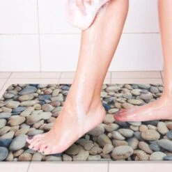 Tapis De Bain Pierre Tapis De Bain Différentes Formes Et Tailles 69 X 36cm Ovale -Wenko || Grohe || HOMCOM Soldes 46919247 5