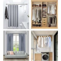 Barre Télescopique En Acier Inoxydable Barre De Rideau De Douche Sans Perçage - Réglable Par Rotation - Plus Ferme Et Plus Sûre Que Tringle De Douche, Tringle à Vêtements. (65-100CM) -Wenko || Grohe || HOMCOM Soldes 47747048 3