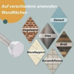 Barre Télescopique En Acier Inoxydable Barre De Rideau De Douche Sans Perçage - Réglable Par Rotation - Plus Ferme Et Plus Sûre Que Tringle De Douche, Tringle à Vêtements. (65-100CM) -Wenko || Grohe || HOMCOM Soldes 47747048 5