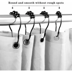 Anneaux De Douche En Acier Inoxydable (12pcs Noir) -Wenko || Grohe || HOMCOM Soldes 47939438 5