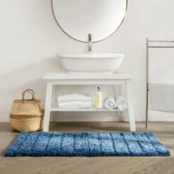 Tapis De Bain Shine Polyester Bleu 50 X 80 Cm -Wenko || Grohe || HOMCOM Soldes 48377776 5