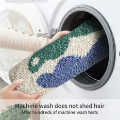 50X80cm Extra Doux Microfibre Tapis De Bain Antidérapant Motif De 4 Chats Tapis De Salle De Bain Lavable En Machine Tapis De Bain Tapis De Tapis Super Absorbants,Kaki -Wenko || Grohe || HOMCOM Soldes 51608024 4