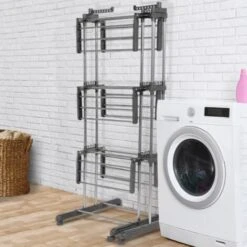 Séchoir à Linge GIGA Gris Extensible Grande Capacité Et 30 Accessoires -Wenko || Grohe || HOMCOM Soldes 51918632 3