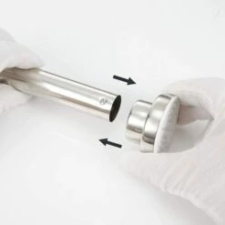 Tringle à Rideau De Douche 125-220cm - Barre à Tension De Douche - Sans Perçage - Extensible - Inoxydable -Wenko || Grohe || HOMCOM Soldes 54404276 4