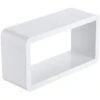 Rectangle Étagère Flottante Fixée Au Mur - Tablette Murale Salle De Bains En Plastique Blanc Succion Panier De Douche De Auto-adhésif Pas De Forage Pour Cuisine Organisateur De Stockage，blanc, Une Piè -Wenko || Grohe || HOMCOM Soldes 55764534 1