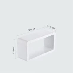 Rectangle Étagère Flottante Fixée Au Mur - Tablette Murale Salle De Bains En Plastique Blanc Succion Panier De Douche De Auto-adhésif Pas De Forage Pour Cuisine Organisateur De Stockage，blanc, Une Piè -Wenko || Grohe || HOMCOM Soldes 55764534 2