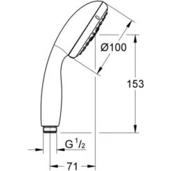 GROHE Vitalio Start 100 Douchette 3 Jets Chromé 27953000 -Wenko || Grohe || HOMCOM Soldes 59180478 5
