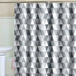 Rideau De Douche 200 X 220 Cm (200 X 220 Cm De Largeur, 220 Cm De Hauteur), Tissu Polyester Imperméable Anti-bactérien, Anti-moisissure, Lavable, Avec 12 Anneaux De Rideau De Douche——VEBTles