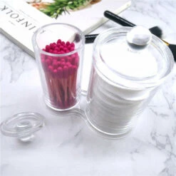 SL.GT Boîte à Coton 2 Cases Ronds Rangement Maquillage Acrylique Transparent Pour Coton Tige Et Coton 9 SL.GT Boîte à Coton 2 Cases Ronds Rangement Maquillage Acrylique Transparent Pour Coton Tige Et Coton -Wenko || Grohe || HOMCOM Soldes 59501136 3